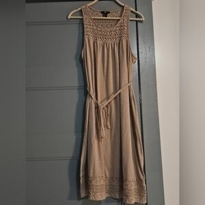 H&M large dress with waist tie